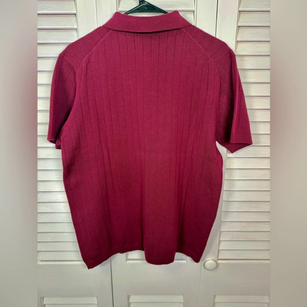 Banana Republic Men's Short Sleeve Polo in Burgundy